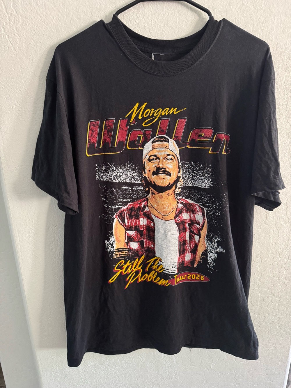 Morgan Wallen 2026 Black Graphic Tour T-Shirt - Still The Problem (worn 1x)